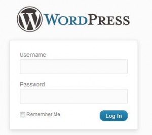 WordPress Log In Screen